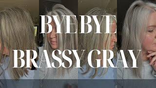 Brassy, yellow gray hair? TRY THIS!