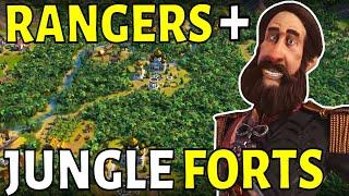 Civ 6 | All Rainforest Brazil With AWESOME FORTS and RANGERS!!!  – (#1 Deity Brazil Civilization VI)
