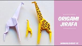 ORIGAMI jirafa  fácil y rápido papiroflexia (giraffe easy and fast)