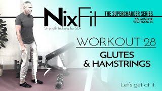 20 min home follow along Dumbbell workout GLUTES HAMSTRINGS WOMEN MEN 50 60 Plus NixFit Best Most wa