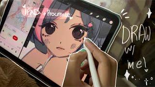 IPAD ASMR  draw with me!  anime art study #1 #timelapse