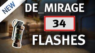 CS:GO - 34 Essential Flashes On Mirage
