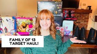 FAMILY OF 13 TARGET HAUL! WINTER GEAR & CHRISTMAS PRESENTS!