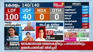 എൽഡിഎഫ് 100 സീറ്റിൽ മുന്നിൽ| 100 seat for LDF