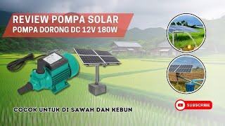 Review dan Testing Pompa Solar Panel DC 12v 180 Watt STEC Pakai Otomatis Pompa Rumahan