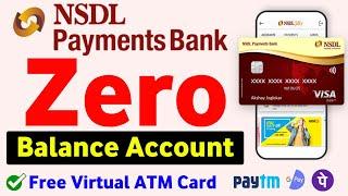 NSDL Payment Bank Account Opening Online | How to open zero balance account in nsdl payment bank