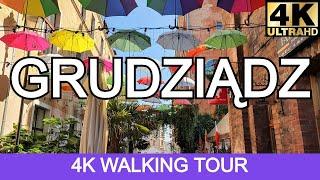 Grudziądz 4K - Poland walking tour