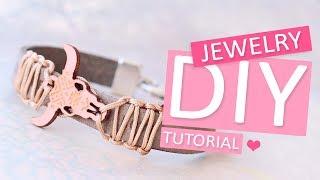 DIY TUTORIAL: Trendy armband mit Holz Büffelkopf – Selbst Schmuck machen