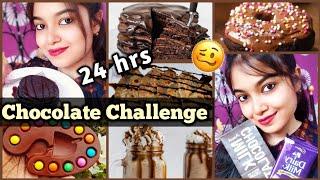 I ate only CHOCOLATE for 24 hours Challenge!!  Stay with Ishani