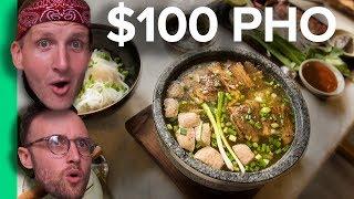 PHỞ $2 vs PHỞ $100 - phở Bắc VS phở Nam! (Có phụ đề Tiếng Việt)