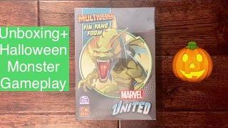 Halloween Monster Madness! Marvel United Fin Fang Foom (2024) Detailed Unboxing and Gameplay