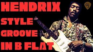 GROOVY PALI JAM | Jimi Hendrix (Inspired) Style Guitar Backing Track (Bb Minor / 96 BPM)