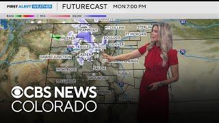 Chances for light mountain snow before Christmas in Colorado