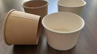 Eco-friendly biodegradable paper cups and bowls with raw materials PLA coating