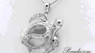 Diamond Turtle Pendant in White Gold [PSC7939B]