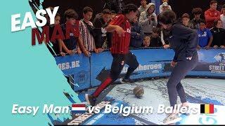 EASY MAN VS BELGIUM STREET SOCCER PLAYERS (Panna Challenge)