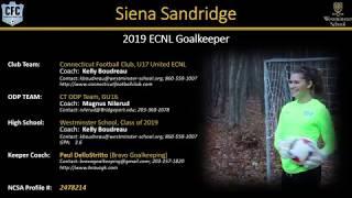 Siena Sandridge 2019 ECNL GK Training Video