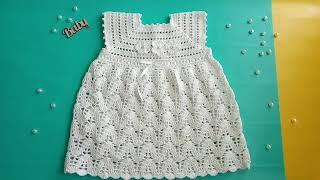 Обзор детского платья вязаного крючком/ Baby dress crochet