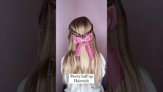 EASY AND PRETTY HALF UP HAIRSTYLE | Audrey and Victoria #hairstyles #hairtutorial