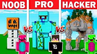 NOOB vs PRO vs HACKER: ÓRIÁS GÓLEM ÉPÍTŐ KIHÍVÁS!