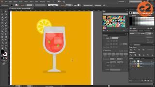 c2 studio - Flat Design Cocktail Timelapse Process Adobe Illustrator