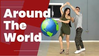 Salsa Around world & Turn Ending - Intermediate Level