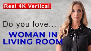[ 4K AI VERTICAL ] - [ AI ART LOOKBOOK ] - WOMAN IN LIVING ROOM - #001