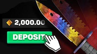 I DEPOSITED MY $2000 CSGO KNIFE ON CLASHGG