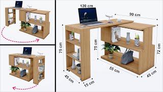 HOW TO MAKE A ROTATING DESK STEP BY STEP