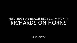 Awesome Horn Duet at Huntington Beach Blues Jam 9/27/17 | MikesGigTV