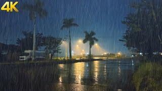 Relaxing Rain with Thunder | Want to get rid of stress? Listen to This Rain Night in My Village now