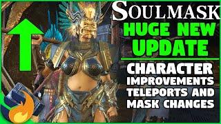 HUGE NEW UPDATE Soulmask The Evolution of masks | Pulling, More TPs, BUFFED Characters