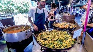 Vegetarian Indian Food Seen and Tasted in Borough Market. London Street Food