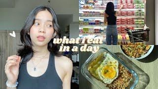 what i eat in a day as a college student | LIVING ALONE