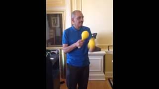 Mario Grillo demonstrating maracas pattern