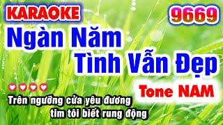 Karaoke Ngàn Năm Tình Vẫn Đẹp | Tone Nam | Nhạc sống LA STUDIO | Karaoke 9669