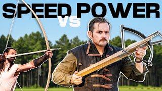 600lb Medieval Crossbow VS 165lb English Warbow