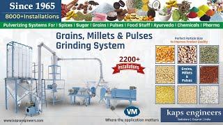 Grains, Millets | Pulses Grinding System | Pulse Mill - Kaps Engineer