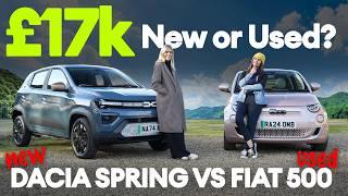 £17k cheap EV challenge: Brand new Dacia Spring or Used Fiat 500e? | Electrifying