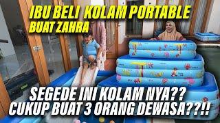 Playing on Swimming Pool Portable with Kids | Review Kolam Renang Portable Terkecil - Terbesar
