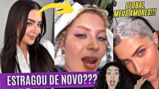 JADE PICON ESTÁ LOIRA DE NOVO!! DESCOLORIU ATÉ A SOBRANCELHA!! CORAJOSA  Compare antes x depois