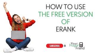 How to use the FREE version of Erank