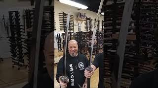 RVA Katana is live cutting with customers swords!