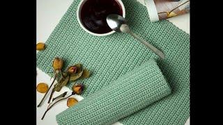 How to crochet an easy placemat full tutorial