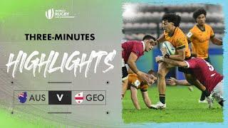 Australia are off to a flier | Australia v Georgia Match Highlights | World Rugby U20 Championship