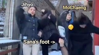 Sana lost her slipper during tiktok challenge 