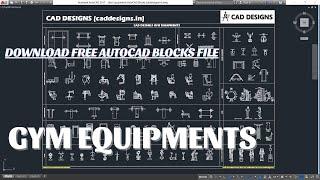 Download Free AutoCAD Blocks file – CAD Gym Equipment | AutoCAD Blocks | CAD Designs