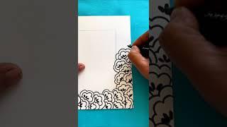 Easy Black & White Border Ideas #shorts #youtubeshorts #borderdesigns