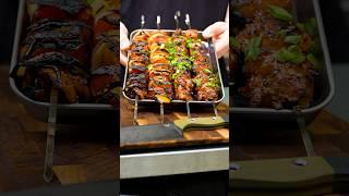Who’s up for skewers?! #chickenteriyaki #grill #livefirecooking #skewers