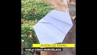 AVIÓN DE PAPEL EN FORMA DE MURCIÉLAGO